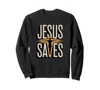 Jesús Salva la fe Cristiana devoción Creyente Sudadera