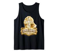 Jesús Salva la fe Cruz Espíritu Positivo Creer religioso Camiseta sin Mangas