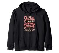 Jesús Salva, Soy Solo una Enfermera, diseño de fe Cristiana Sudadera con Capucha