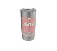 Jesús salva, soy solo una enfermera, diseño de fe cristiana Vaso térmico de acero inoxidable de doble pared