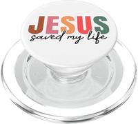 Jesús salvó mi Vida Cristianos Hombres y Mujeres Cristianos PopSockets PopGrip para MagSafe