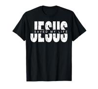 Jesús Salvó Mi Vida Cruz Cristiana Dios Fe Biblia Orar Camiseta