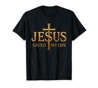 Jesús Salvó Mi Vida Dios Cita Cristiana Creyente Religioso Camiseta