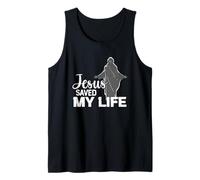Jesús salvó mi vida Fe espiritual Camiseta sin Mangas