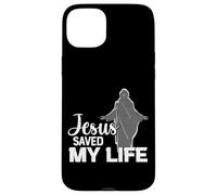 Jesús salvó mi vida Fe espiritual Carcasa para iPhone 15 Plus