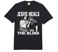 Jesús Sana a los Ciegos Gracioso árbitro de béisbol sóftbol Comfort Colors Adult Heavyweight T-Shirt
