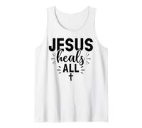 Jesús Sana a Todos los Cristianos Agradecidos y Agradecidos Camiseta sin Mangas