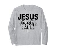 Jesús Sana a Todos los Cristianos Agradecidos y Agradecidos Manga Larga
