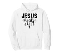 Jesús Sana a Todos los Cristianos Agradecidos y Agradecidos Sudadera con Capucha
