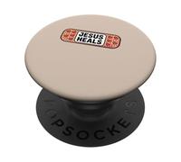 Jesús Sana Vendaje edificante fe Creer Corazones PopSockets PopGrip Adhesivo