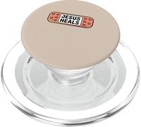 Jesús Sana Vendaje edificante fe Creer Corazones PopSockets PopGrip para MagSafe