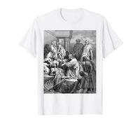 Jesús Sanando a los Enfermos Gustave Dore Arte Bíblico Religioso Camiseta, Hombre, Blanco, S