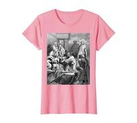 Jesús Sanando a los Enfermos Gustave Dore Arte Bíblico Religioso Camiseta, Mujer, Rosado, XL