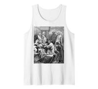 Jesús Sanando a los Enfermos Gustave Dore Arte Bíblico Religioso Camiseta sin Mangas, Hombre, Blanco, XXL