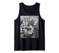 Jesús Sanando a los Enfermos Gustave Dore Arte Bíblico Religioso Camiseta sin Mangas, Hombre, Negro, S