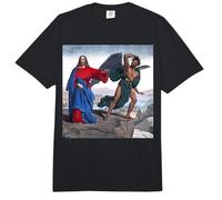 Jesús Satanás tienta a Cristo en la montaña Comfort Colors Adult Heavyweight T-Shirt