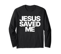 Jesus Saved Me, God Love Christian Faith Worship Religious Manga Larga