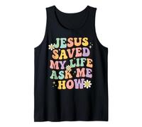 Jesus Saved My Life Ask Me How Camiseta sin Mangas