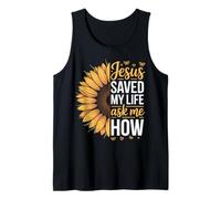 Jesus Saved My Life Ask Me How Camiseta sin Mangas