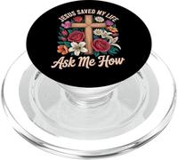 Jesus Saved My Life Ask Me How PopSockets PopGrip para MagSafe