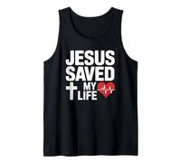 Jesús Saved My Life Christian Faith Camiseta sin Mangas