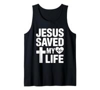 Jesús Saved My Life Christian Faith Camiseta sin Mangas