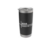 Jesus Saved My Life Vaso térmico de acero inoxidable de doble pared