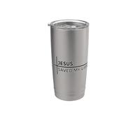 Jesus Saved My Life Vaso térmico de acero inoxidable de doble pared