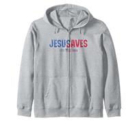 Jesus Saves American 2026 250 Years Christian 4th of July Sudadera con Capucha