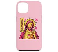 Jesus Saves Christian Anime Sacred Heart Manga Pop Art Rosa Carcasa para iPhone 13
