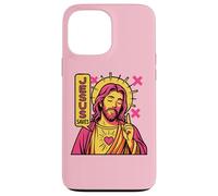 Jesus Saves Christian Anime Sacred Heart Manga Pop Art Rosa Carcasa para iPhone 13 Pro MAX