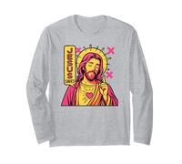 Jesus Saves Christian Anime Sacred Heart Manga Pop Art Rosa Manga Larga