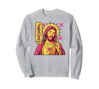 Jesus Saves Christian Anime Sacred Heart Manga Pop Art Rosa Sudadera
