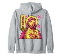 Jesus Saves Christian Anime Sacred Heart Manga Pop Art Rosa Sudadera con Capucha