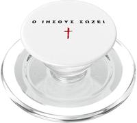 Jesus Saves - Christian Faith Cross Gospel Minimal (Greek) PopSockets PopGrip para MagSafe