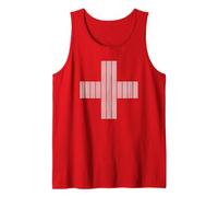 Jesus Saves Cross Repeating Minimal Christian Faith (Red) Camiseta sin Mangas