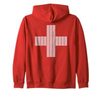 Jesus Saves Cross Repeating Minimal Christian Faith (Red) Sudadera con Capucha