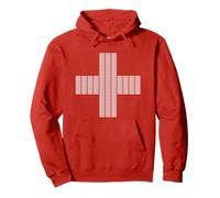 Jesus Saves Cross Repeating Minimal Christian Faith (Red) Sudadera con Capucha