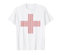 Jesus Saves Cross Repeating Minimal Christian Faith (White) Camiseta