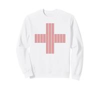 Jesus Saves Cross Repeating Minimal Christian Faith (White) Sudadera
