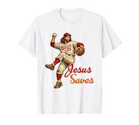 Jesus Saves Funny Baseball Meme Christian Religious Humor Camiseta