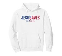 Jesus Saves JesUSAves USA Flag Patriotic Christian tee Sudadera con Capucha