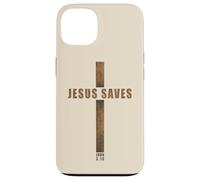 Jesus Saves - John 3:16 Whosoever Believes in Him Cross Carcasa para iPhone 13