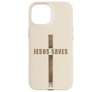 Jesus Saves - John 3:16 Whosoever Believes in Him Cross Carcasa para iPhone 15