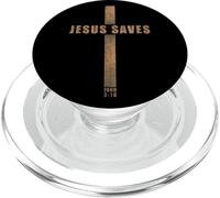 Jesus Saves - John 3:16 Whosoever Believes in Him Cross PopSockets PopGrip para MagSafe