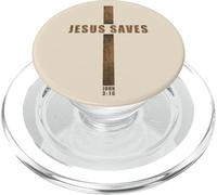 Jesus Saves - John 3:16 Whosoever Believes in Him Cross PopSockets PopGrip para MagSafe