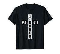 Jesus Saves - La Cruz Cristiana Chi-Rho - Vintage Camiseta