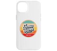 Jesus Saves Retro Vintage Christian Faith Bible Verse Gifts Carcasa para iPhone 14 Plus