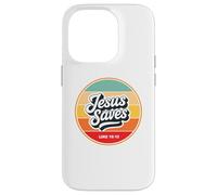 Jesus Saves Retro Vintage Christian Faith Bible Verse Gifts Carcasa para iPhone 14 Pro