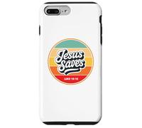 Jesus Saves Retro Vintage Christian Faith Bible Verse Gifts Carcasa para iPhone 7 Plus/8 Plus
